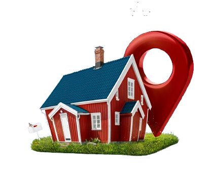 Location symbol with a building icon – SMM Realtors Property Experts